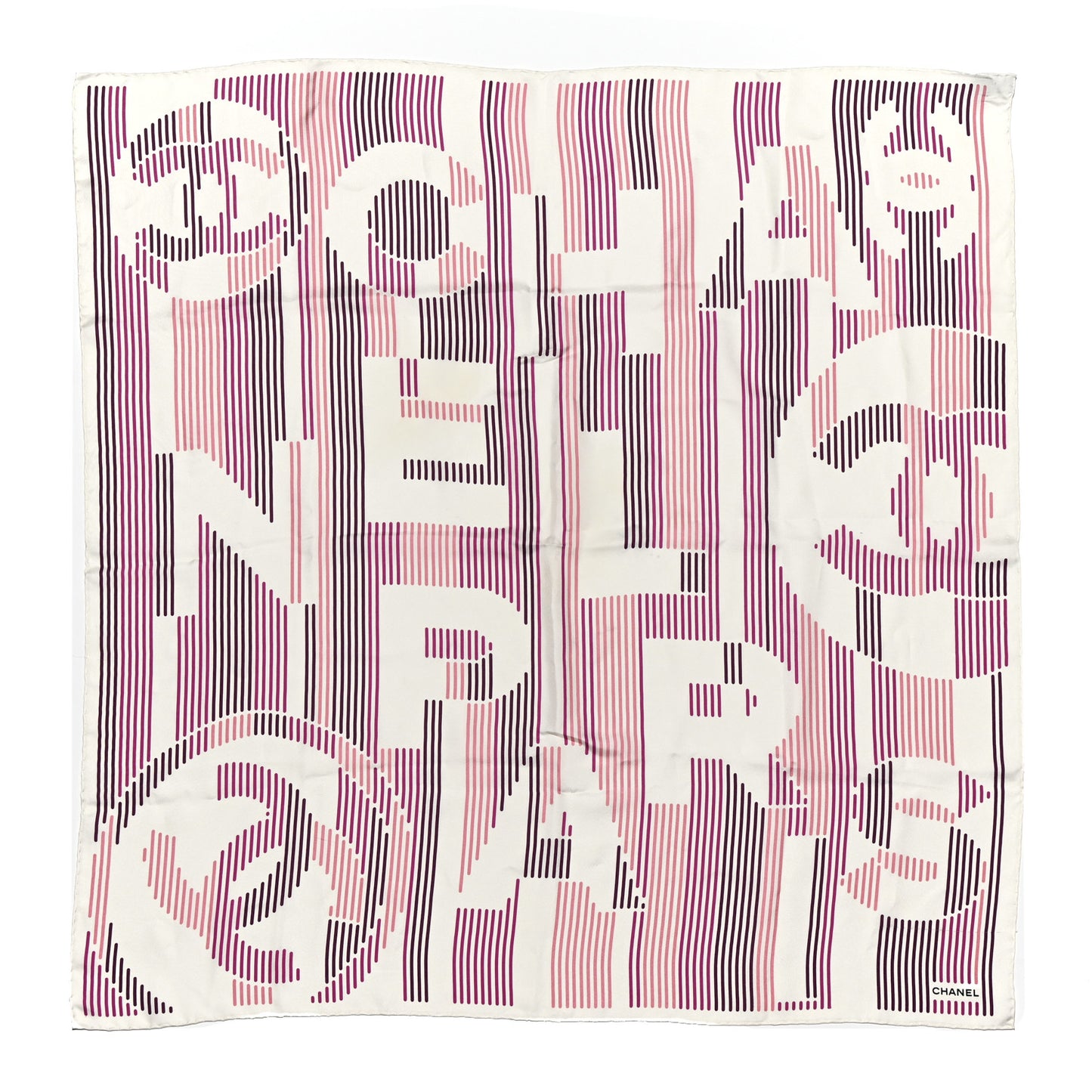 Silk CC Square Scarf Pink
