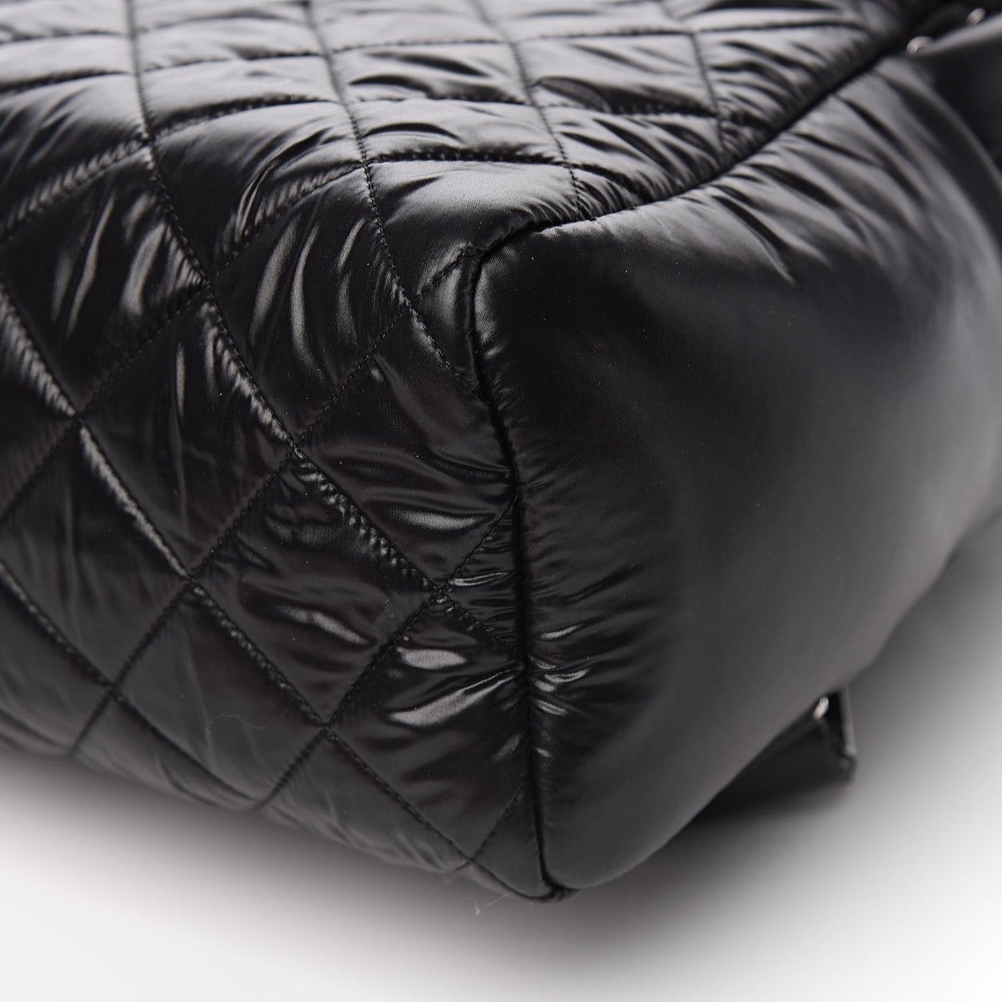 Nylon Quilted Coco Cocoon Backpack Black