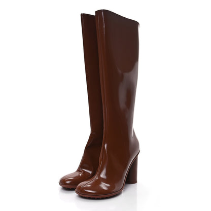 Bottega Veneta Patent Lambskin Atomic Boots 40 Brown Sugar 3 of 7