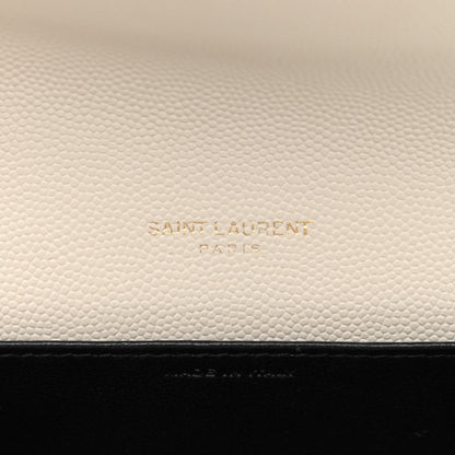 Saint Laurent Grain De Poudre Monogram Uptown Chain Wallet Crema Soft 8 of 11