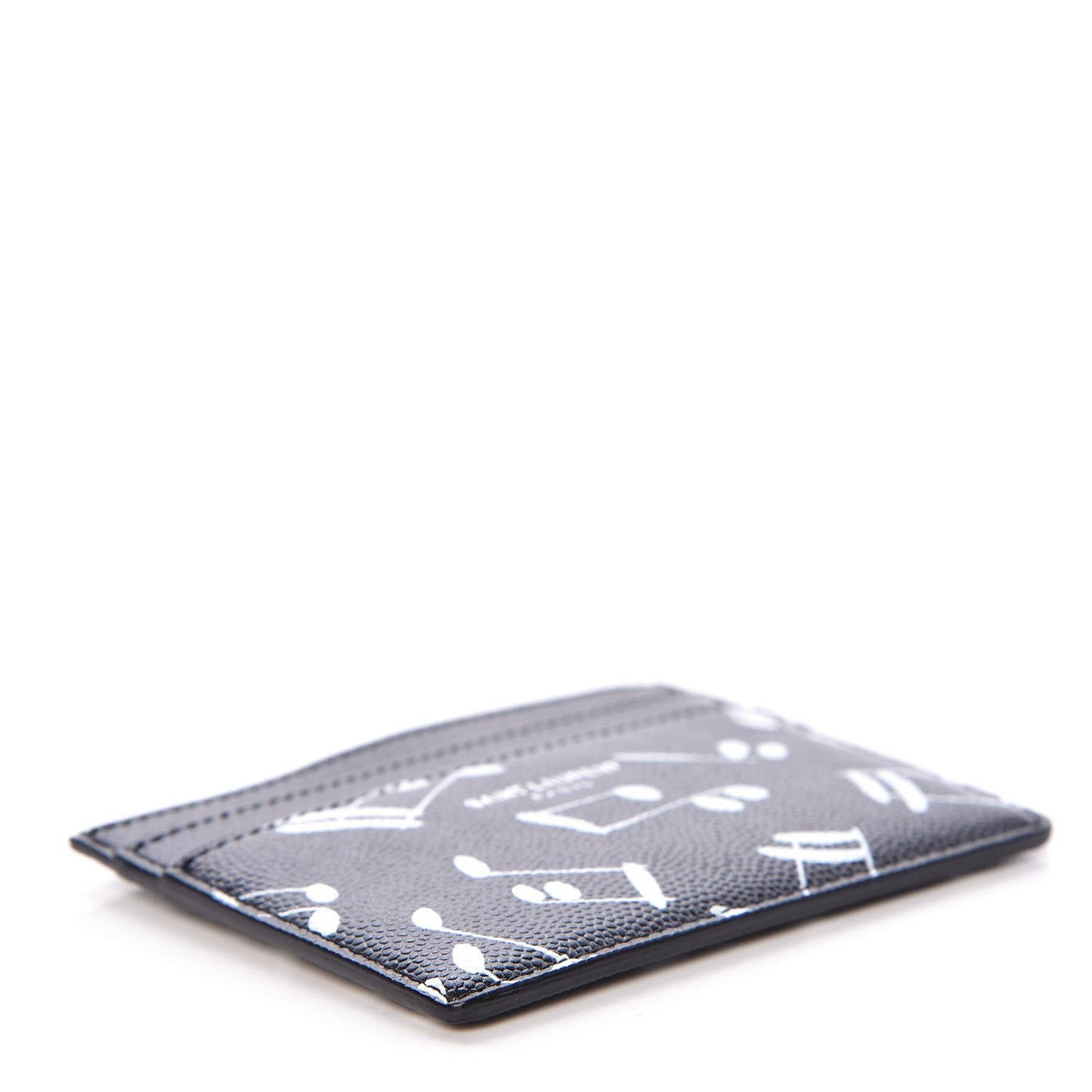 Grain De Poudre Musical Notes Credit Card Case Black