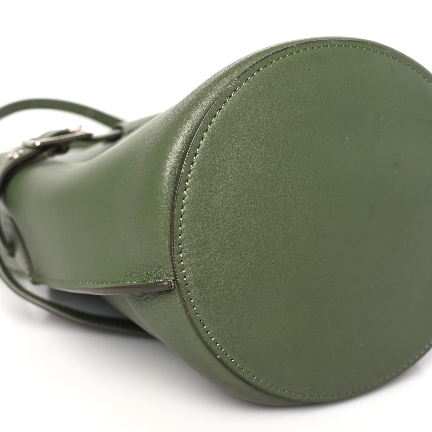 Smooth Calfskin Nano Big Bag Bucket Army Green