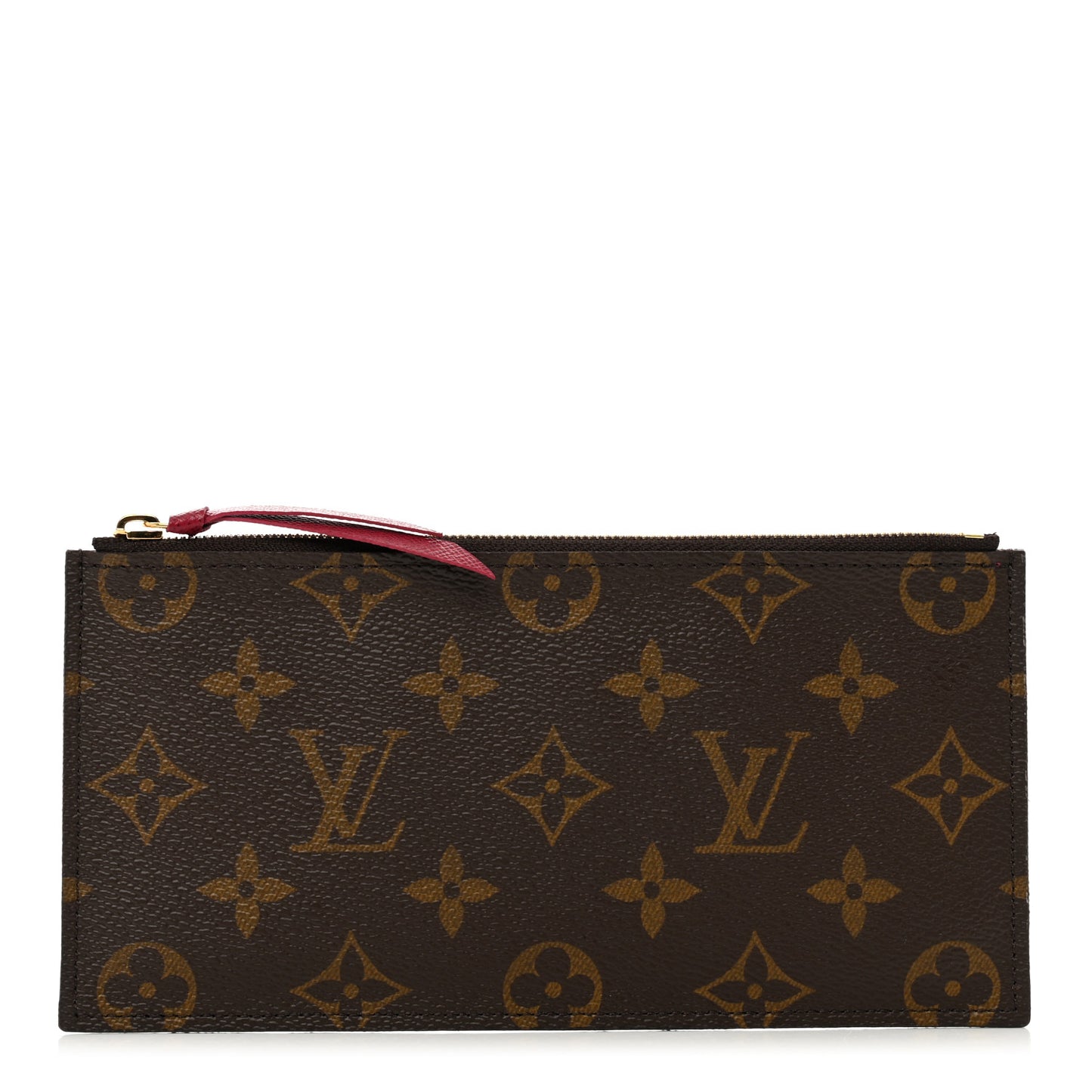 Monogram Felicie Chain Wallet Zippered Insert Fuchsia