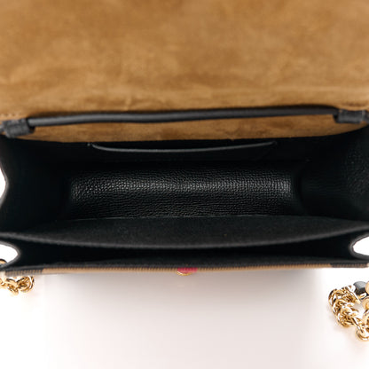 Burberry Derby Calfskin House Check Baby Macken Crossbody Bag Black 5 of 9