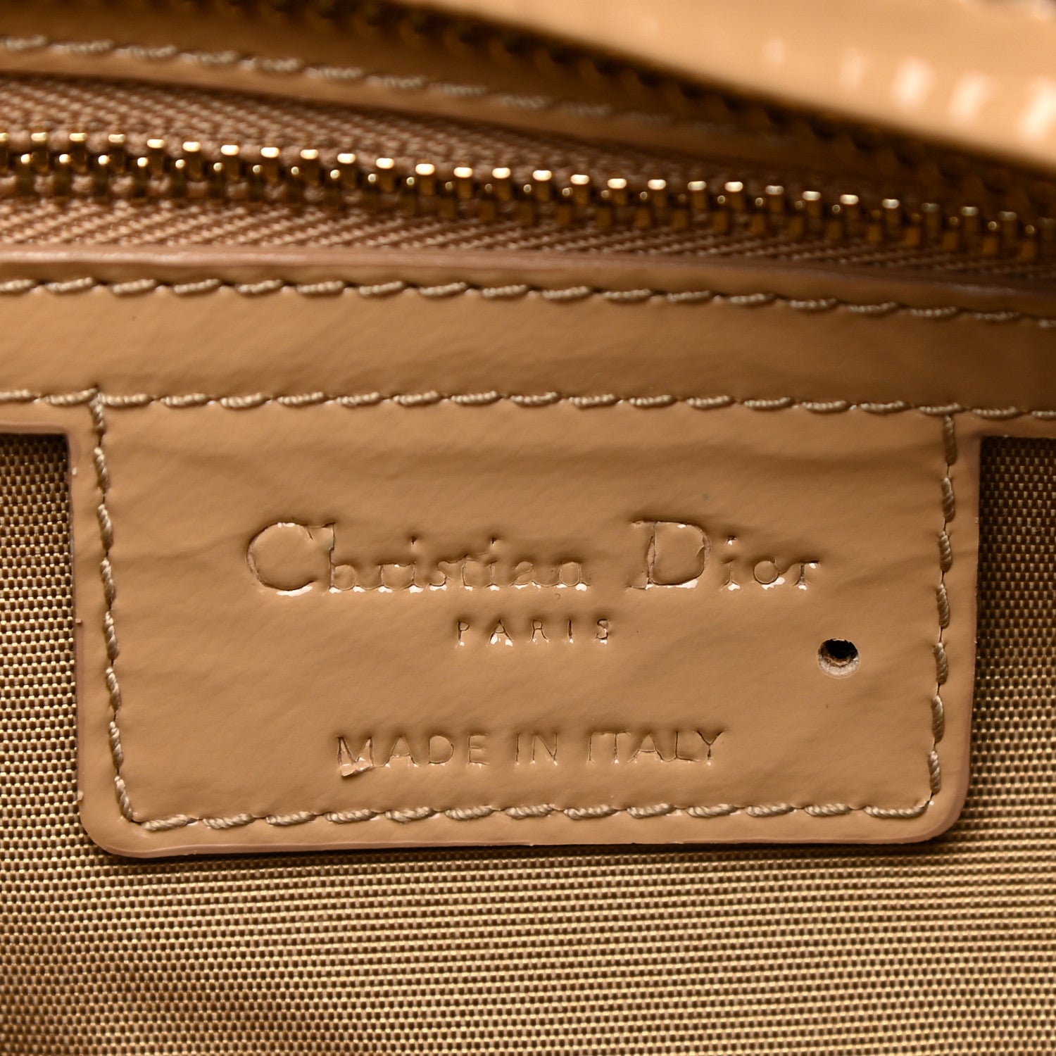 Christian Dior Patent Cannage Dior Tote Beige 6 of 12