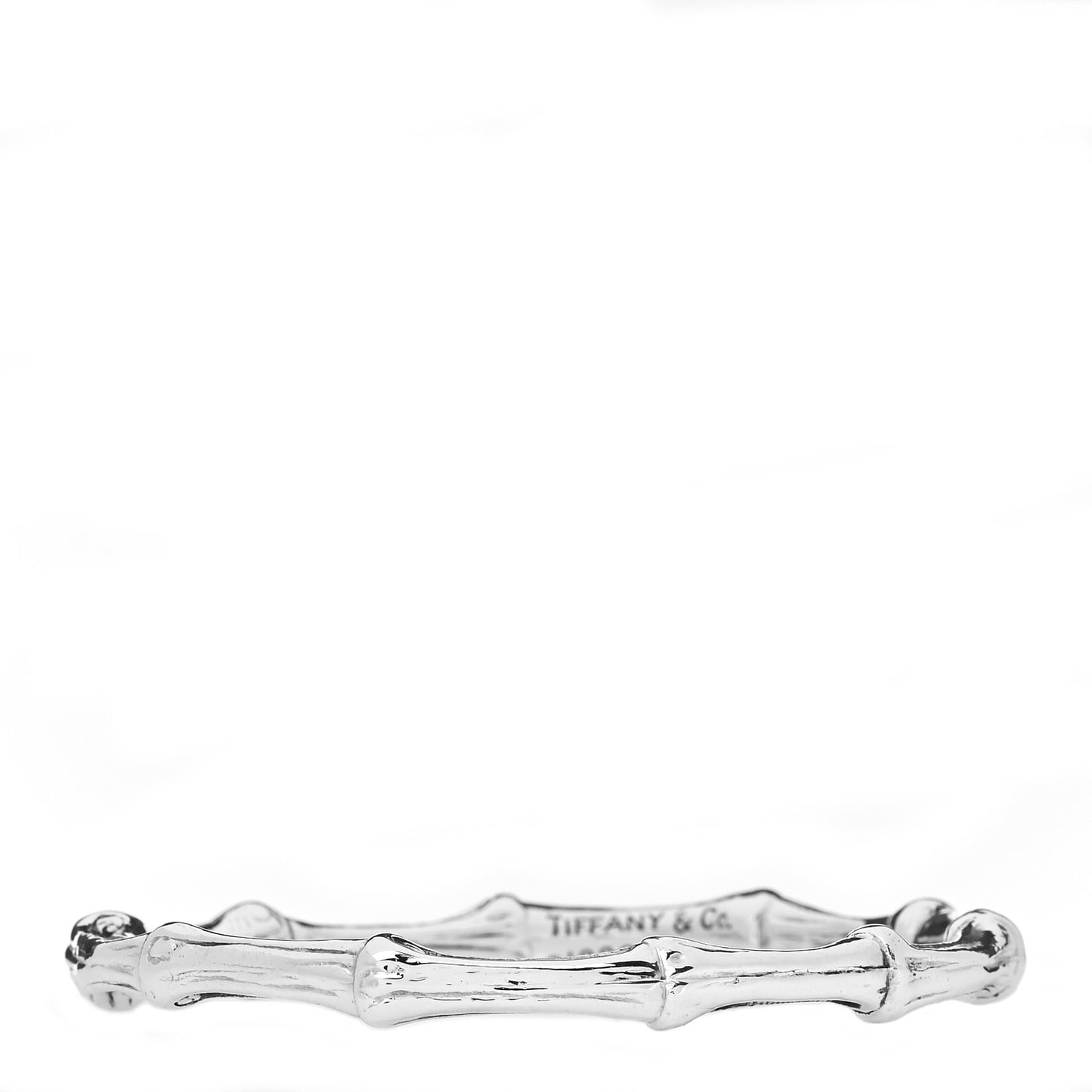 Sterling Silver Nature Bamboo Bangle Bracelet