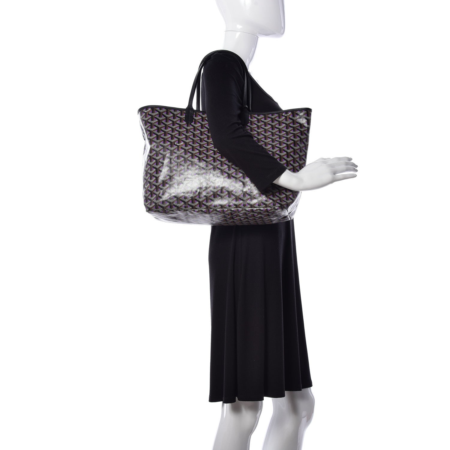 Goyard Goyardine Saint Louis Claire Voie PM Black Violet 2 of 8