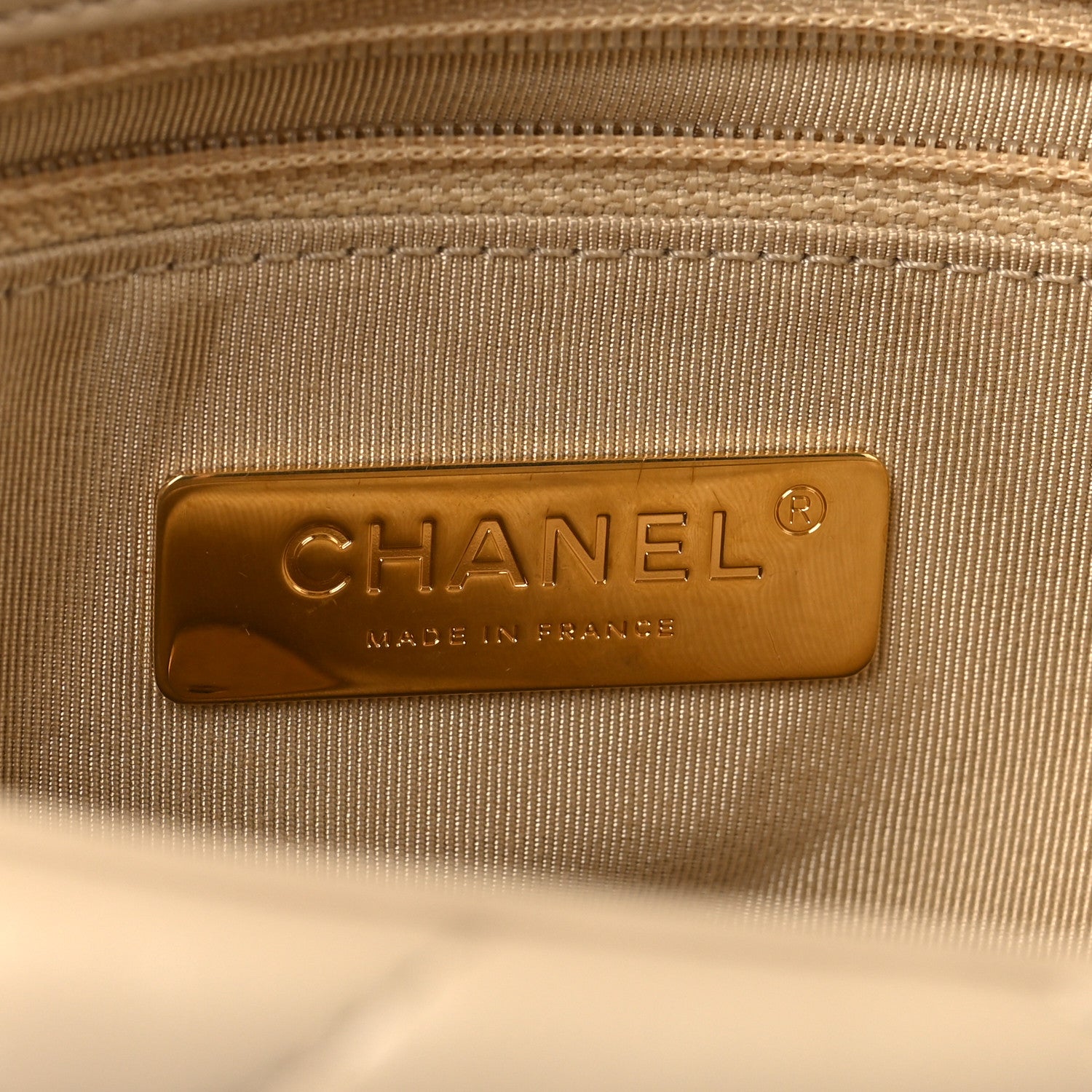 Chanel Lambskin Quilted Medium Chanel 19 Flap Beige 6 of 10