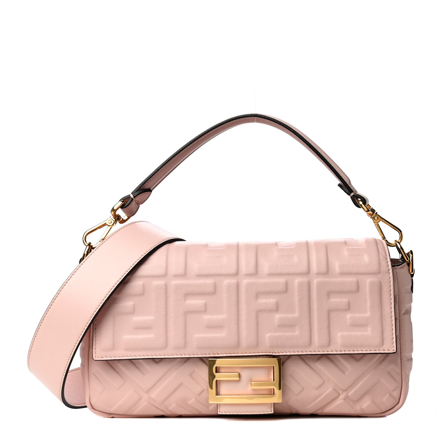 Nappa FF 1974 Embossed Baguette Rosa Quarzo