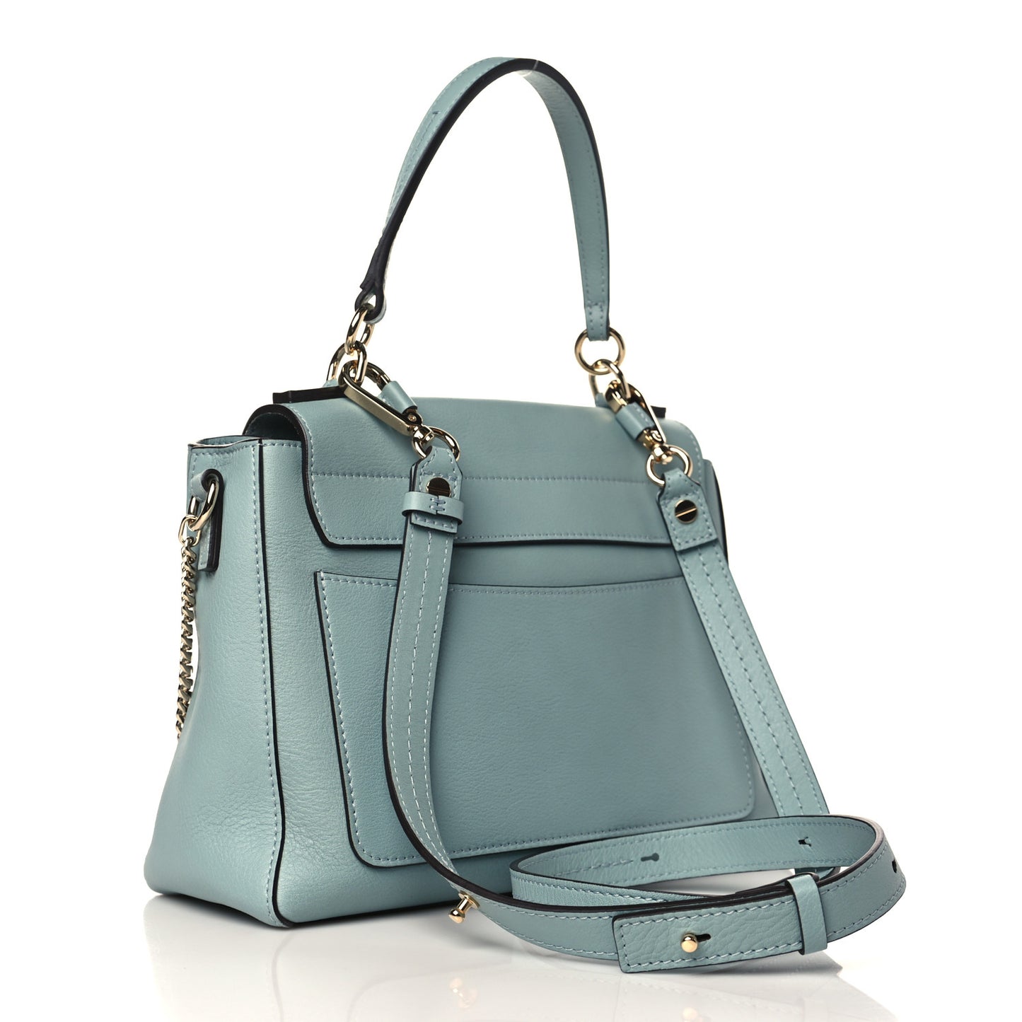 Calfskin Small Faye Day Shoulder Bag Faded Blue