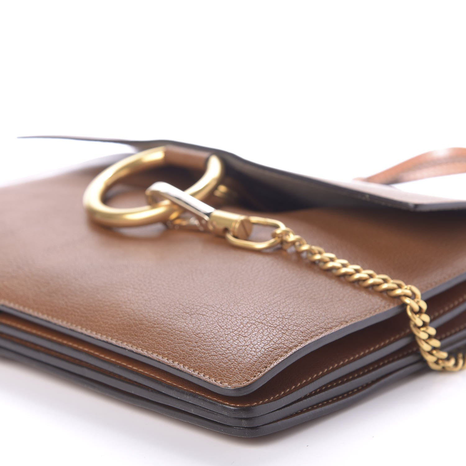 Chloe Goatskin Medium Faye Shoulder Bag Caramel 10 of 14