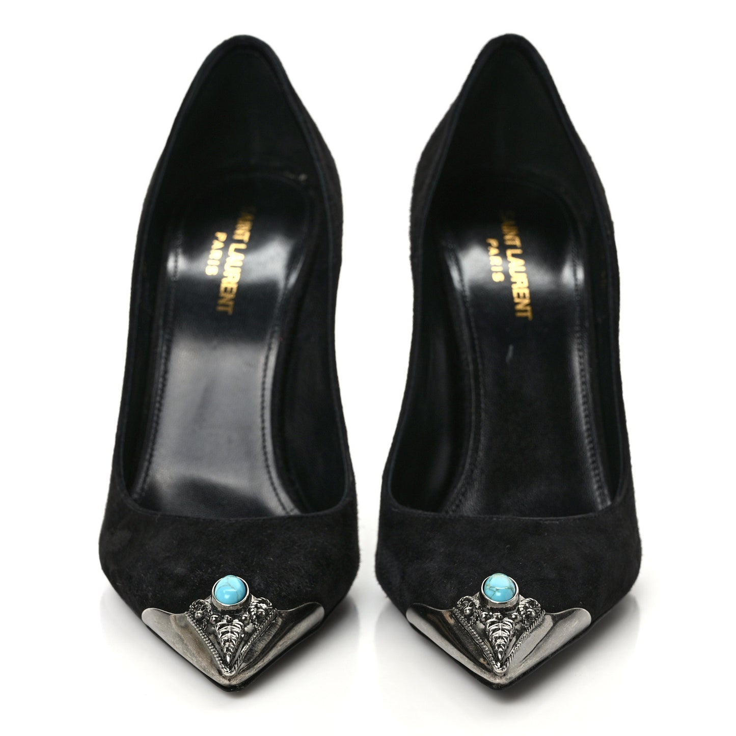 Suede Metal Tip Zoe 105 Pumps 38.5 Black