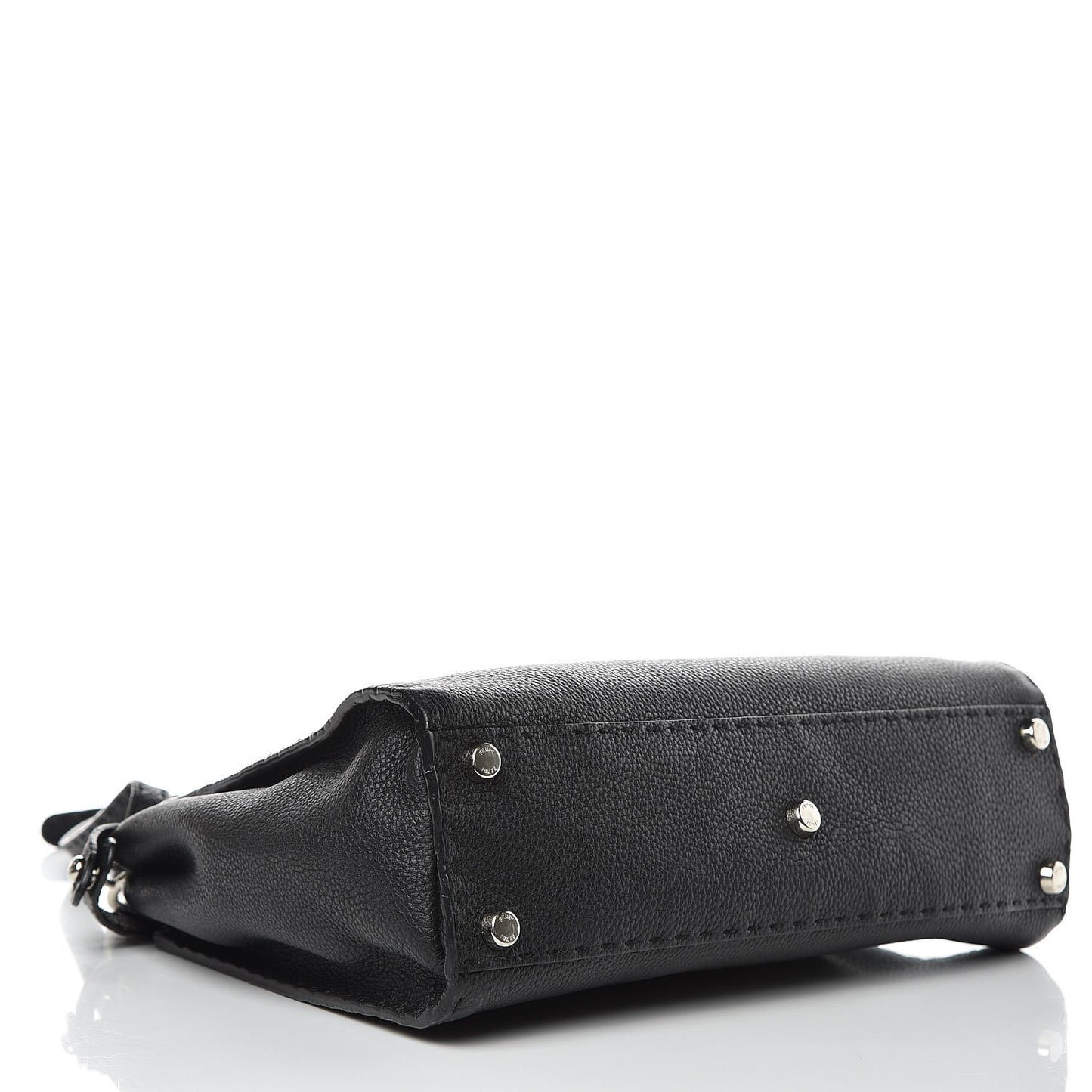 Cuoio Romano Selleria Bi-Color Medium Peekaboo Iconic Satchel Black Mou