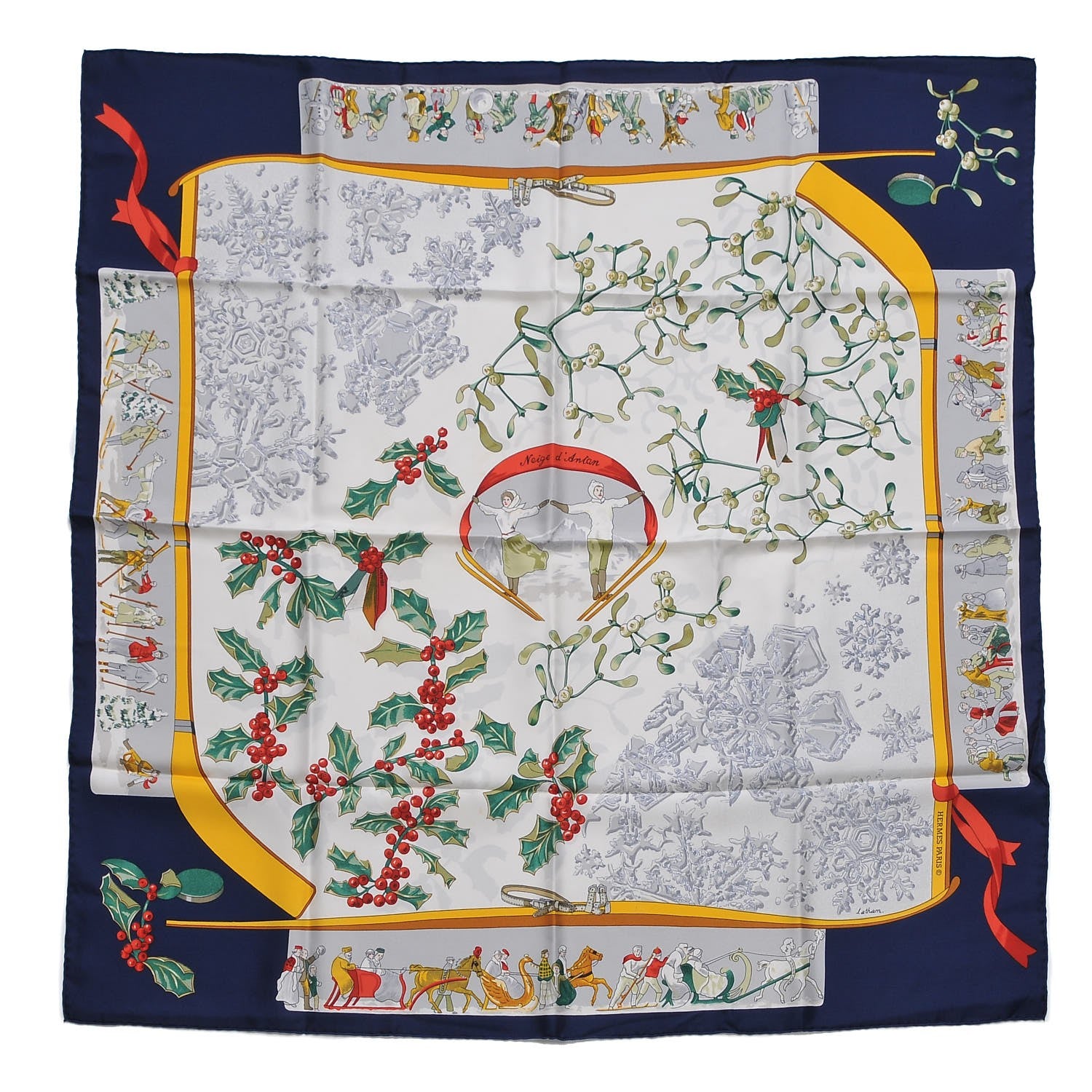 Hermes Silk Neige d' Antan Scarf 90 1 of 6