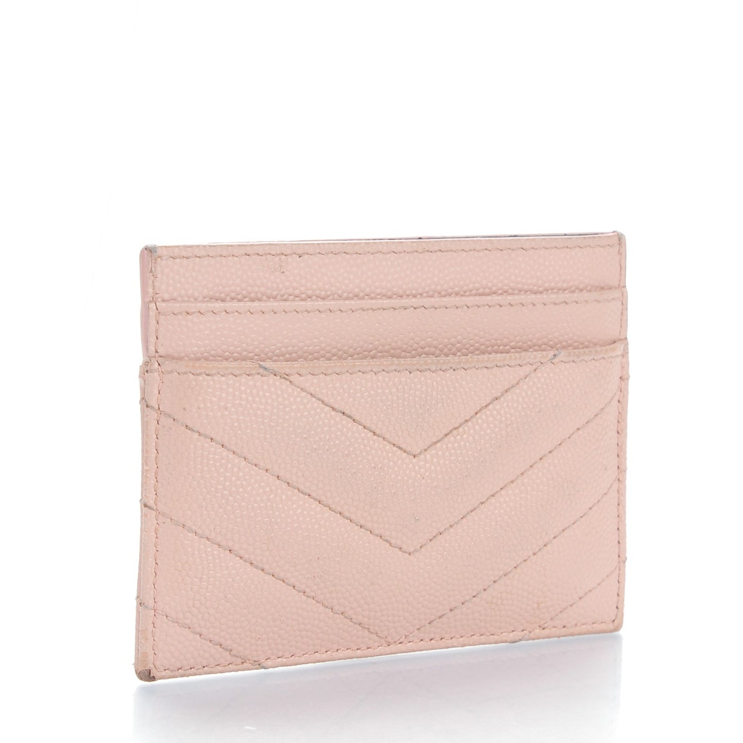 Grain De Poudre Matelasse Chevron Card Case Pale Blush