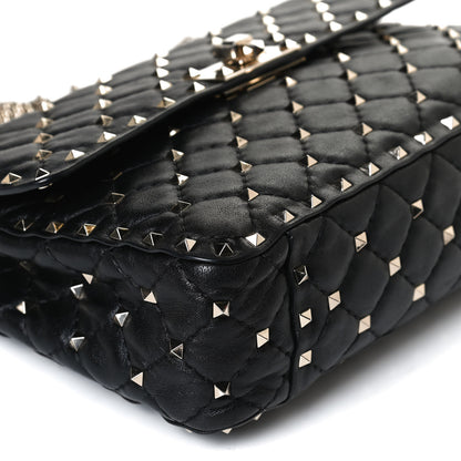 Valentino Garavani Lambskin Medium Rockstud Spike Shoulder Bag Black 11 of 15