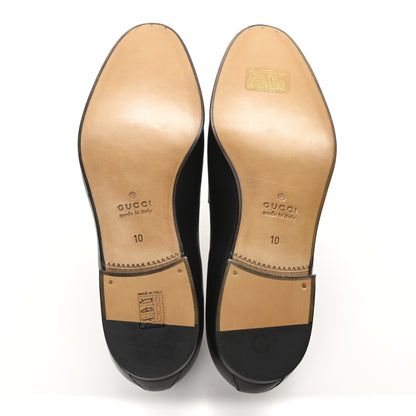 Gucci Lambskin Mens Interlocking G Loafers 10 Black 6 of 9