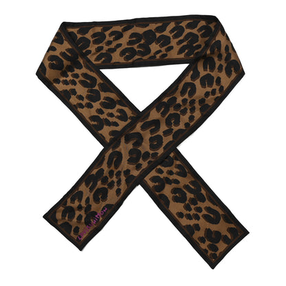 Louis Vuitton Silk Leopard Bandeau Scarf Marron 1 of 5