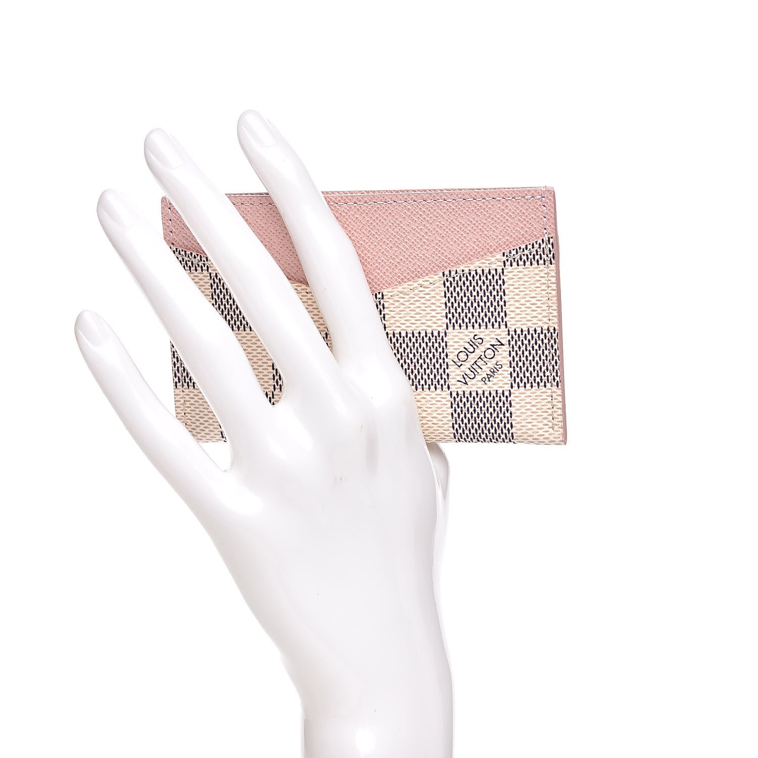 Louis Vuitton Damier Azur Daily Card Holder Rose Ballerine 2 of 7