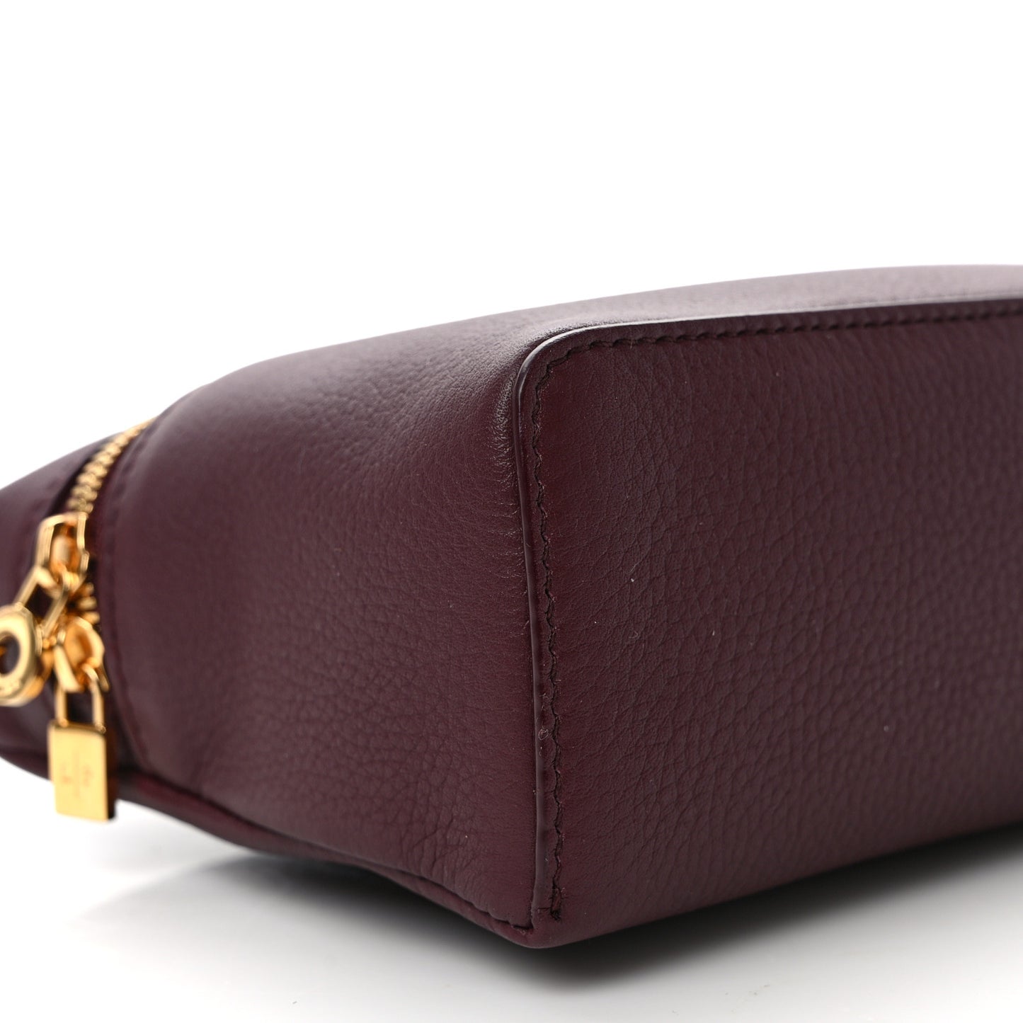 Grained Calfskin L19 Extra Pocket Pouch Azuki Beans