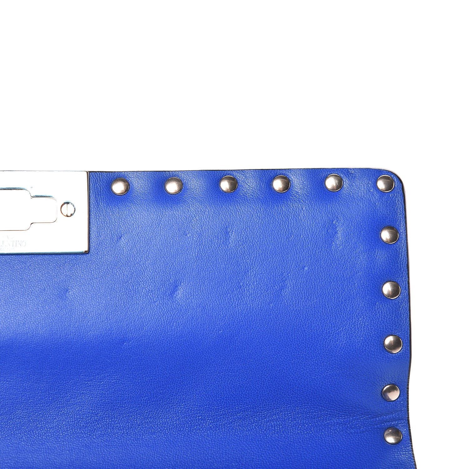 Valentino Garavani Nappa Medium Rockstud Spike Shoulder Bag Acid Blue 7 of 10