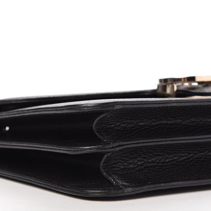 Gucci Dollar Calfskin Interlocking G Shoulder Bag Black 6 of 10