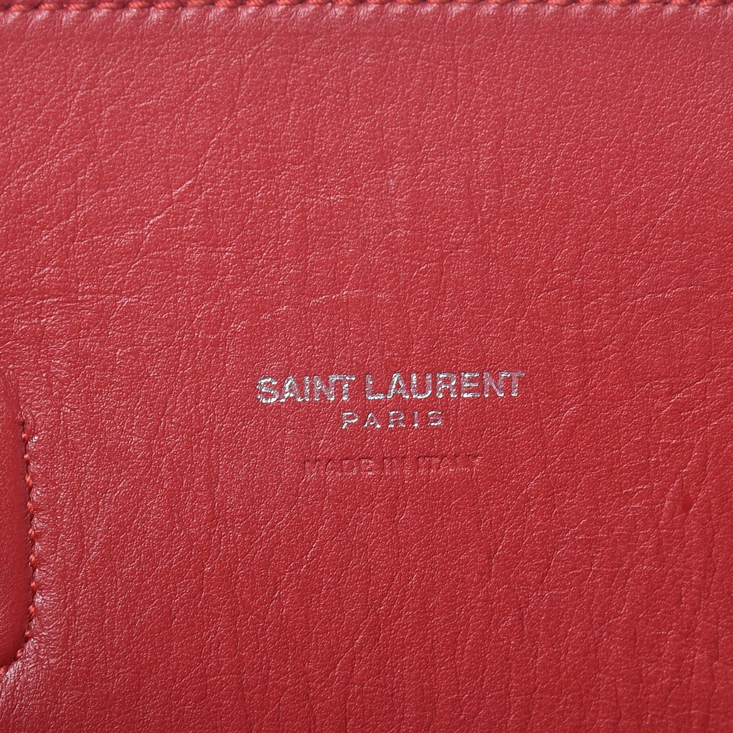 Grained Calfskin Baby Sac De Jour Red