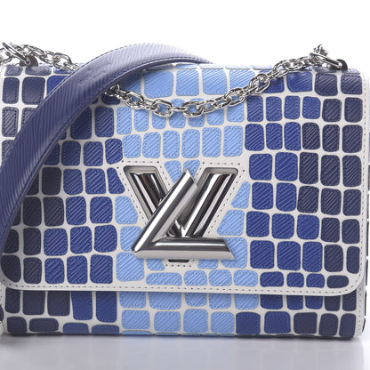 Louis Vuitton Epi Savane Twist Shoulder Bag MM Blue 7 of 9