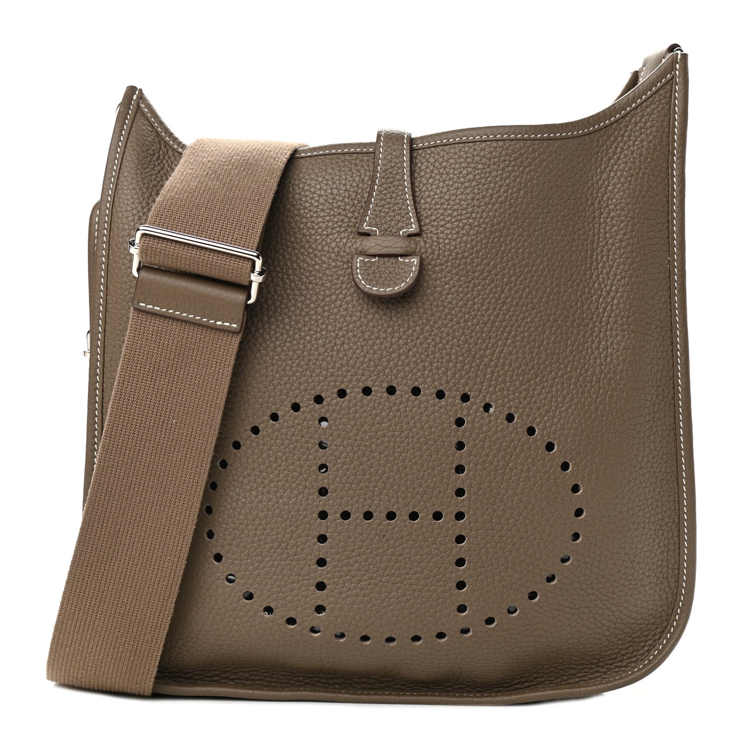Hermes Taurillon Clemence Evelyne III PM Etoupe 1 of 10