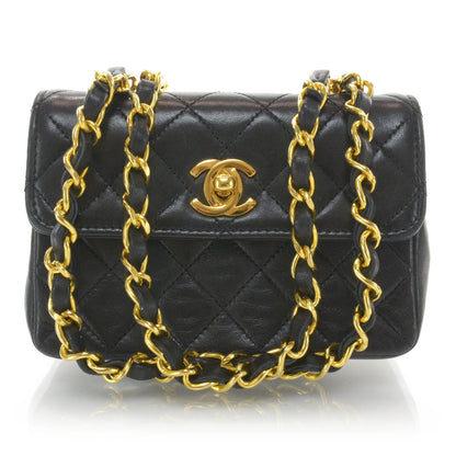 Chanel Lambskin Quilted Mini Flap Black 1 of 10