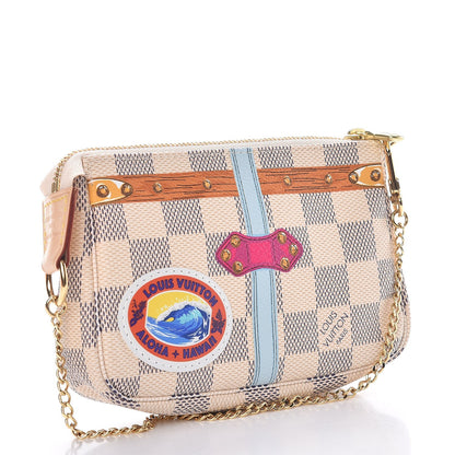 Louis Vuitton Damier Azur Summer Trunks Hawaii Mini Pochette Accessories 3 of 8