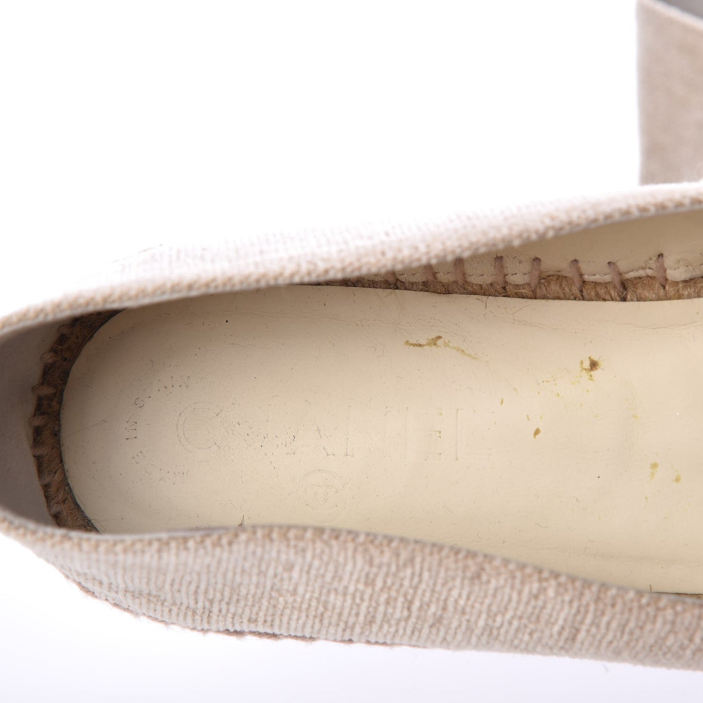 Toile Sequin CC Espadrilles 41 Beige Black