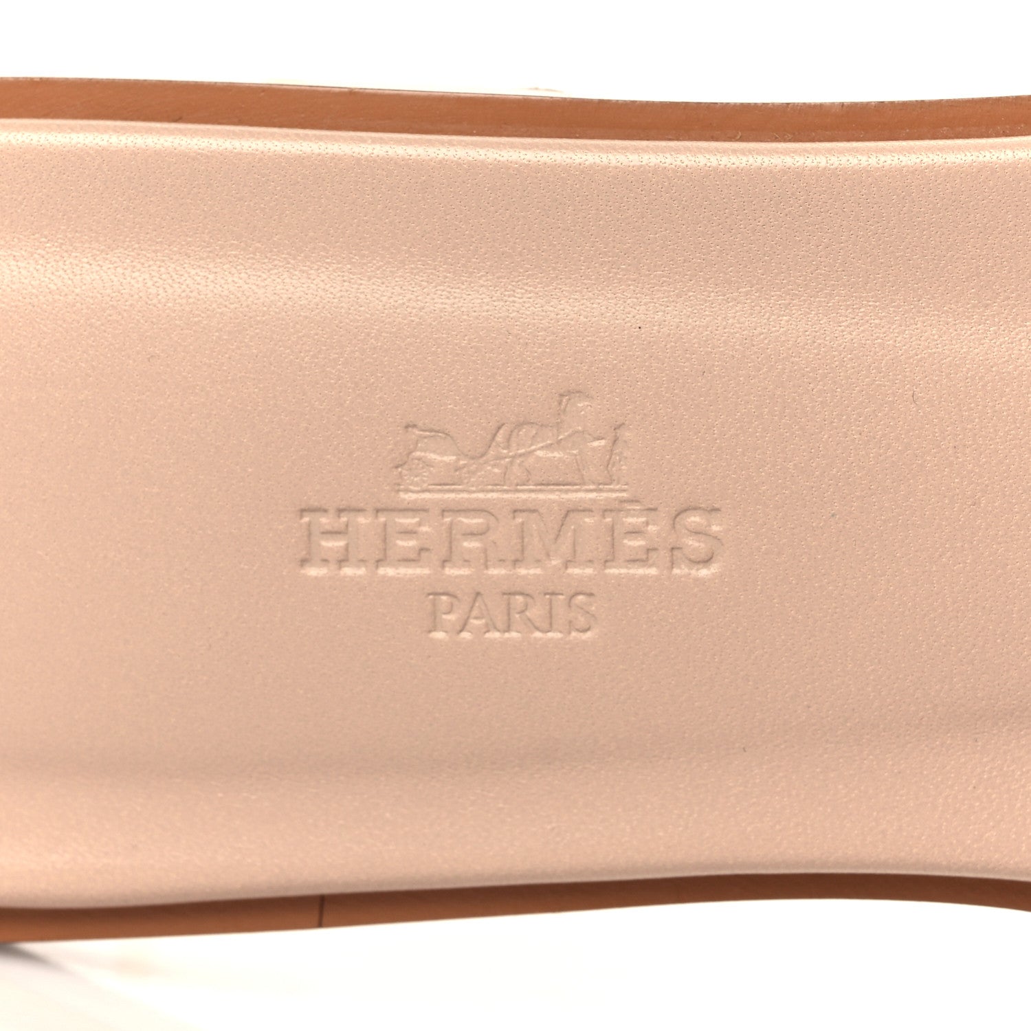 Hermes Box Calfskin Oran Sandals 37 Beige Nude 7 of 9
