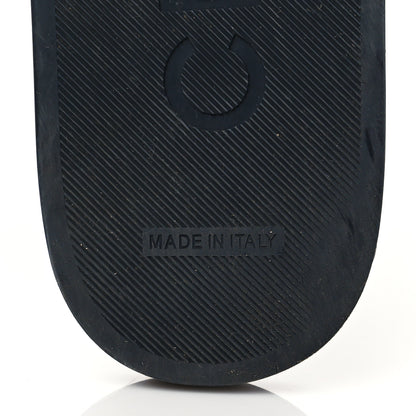 Chanel Satin Canvas Chain Slides Sandals Flats 39 Marine 6 of 8