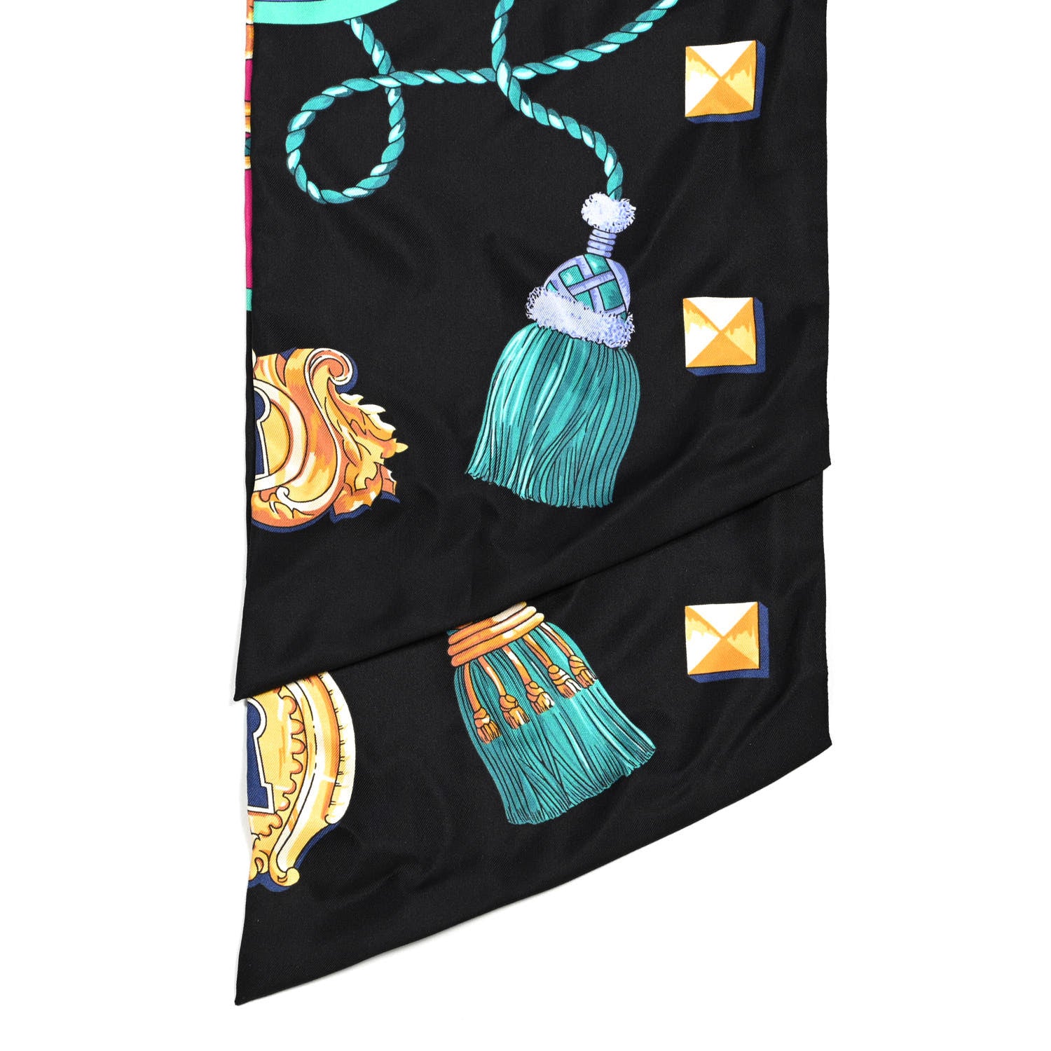 Hermes Silk Les Cles Maxi Twilly 2 of 5