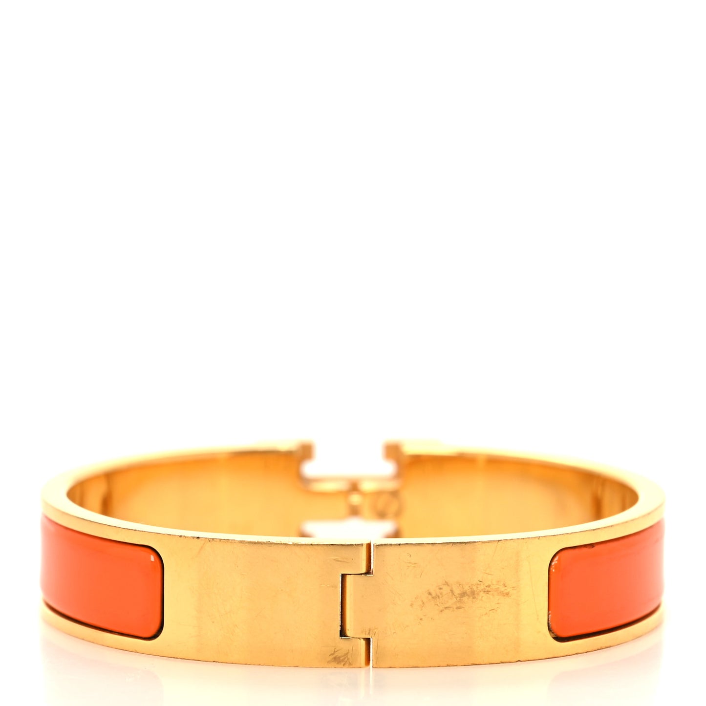 Enamel Narrow Clic Clac H Bracelet PM Orange
