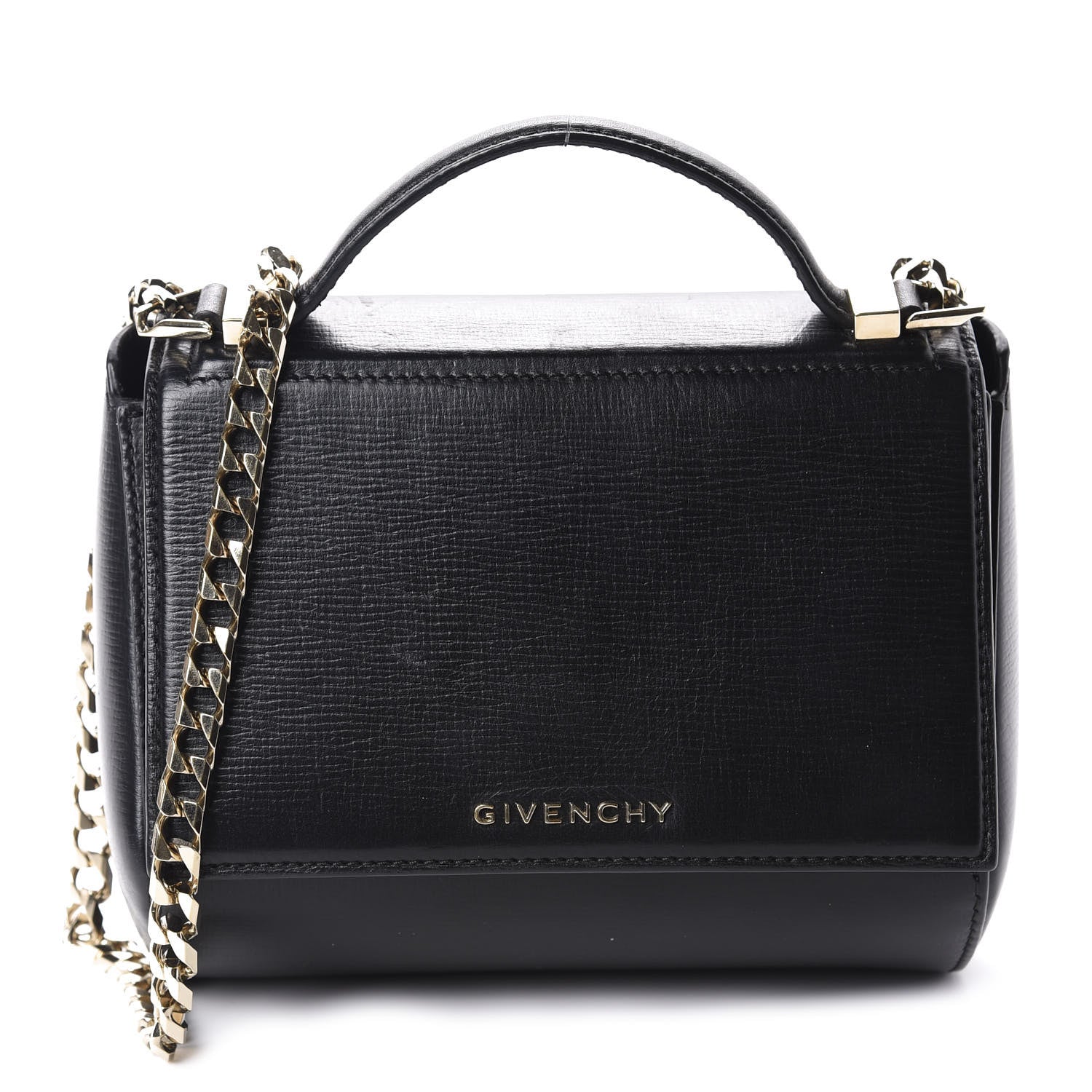 Givenchy Textured Calfskin Mini Pandora Box Chain Crossbody Bag Black 1 of 10