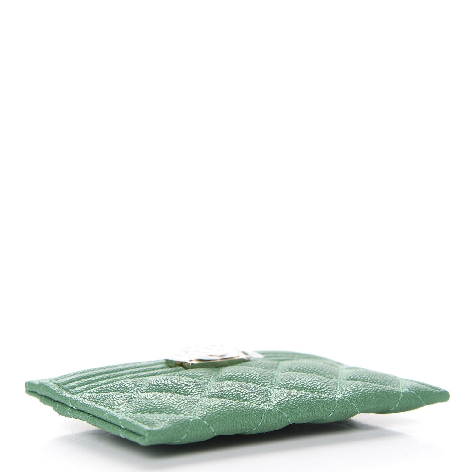 Chanel Caviar Quilted Boy Card Holder Green 4 of 9
