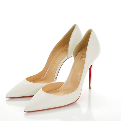 Christian Louboutin Kidskin Iriza 100 Pumps 38.5 Neige 3 of 7
