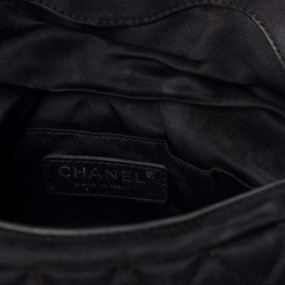 Chanel Satin Quilted Flap Clutch Black 5 of 9