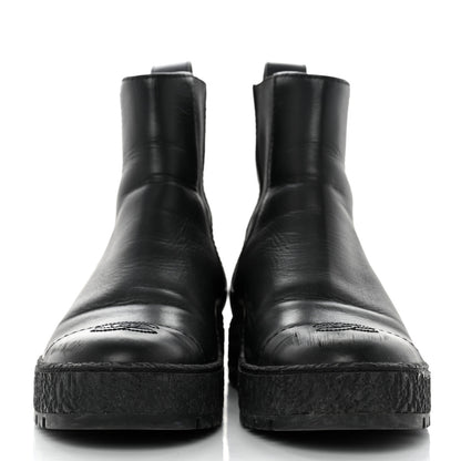 Chanel Calfskin Cap Toe CC Ankle Boots 39 Black 2 of 13