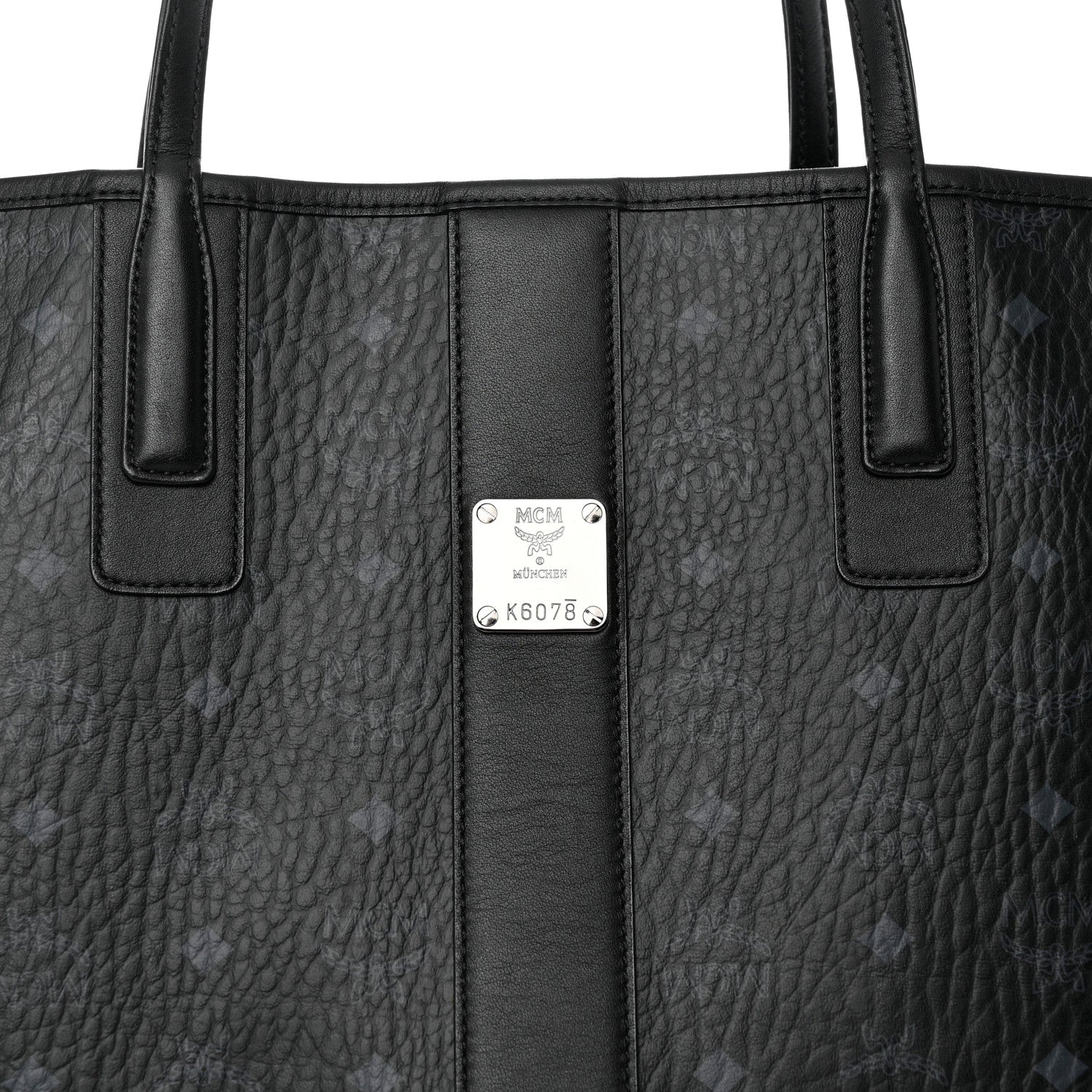 MCM Visetos Medium Liz Reversible Shopper Tote Black 11 of 16