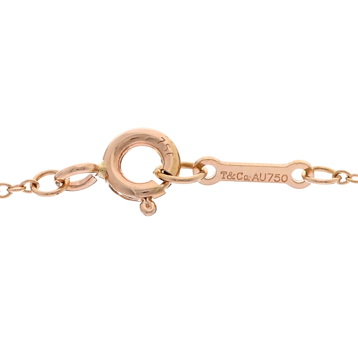 Tiffany 18K Rose Gold Paloma's Graffiti Love Pendant Necklace 4 of 4