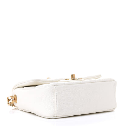 Chanel Caviar Quilted Mini Chain Soul Flap White 7 of 10