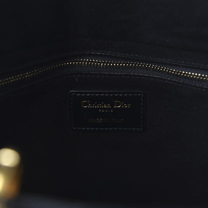Christian Dior Crinkled Patent Cannage Large Lady Dior Black 8 of 9