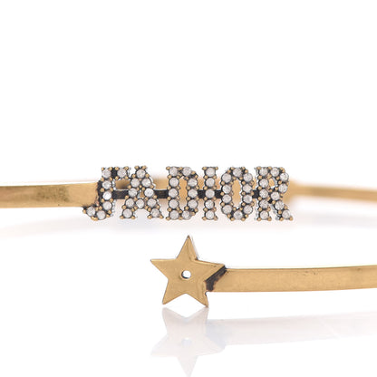 Christian Dior Metal J'Adior Logo Choker Necklace Antique Gold 4 of 6