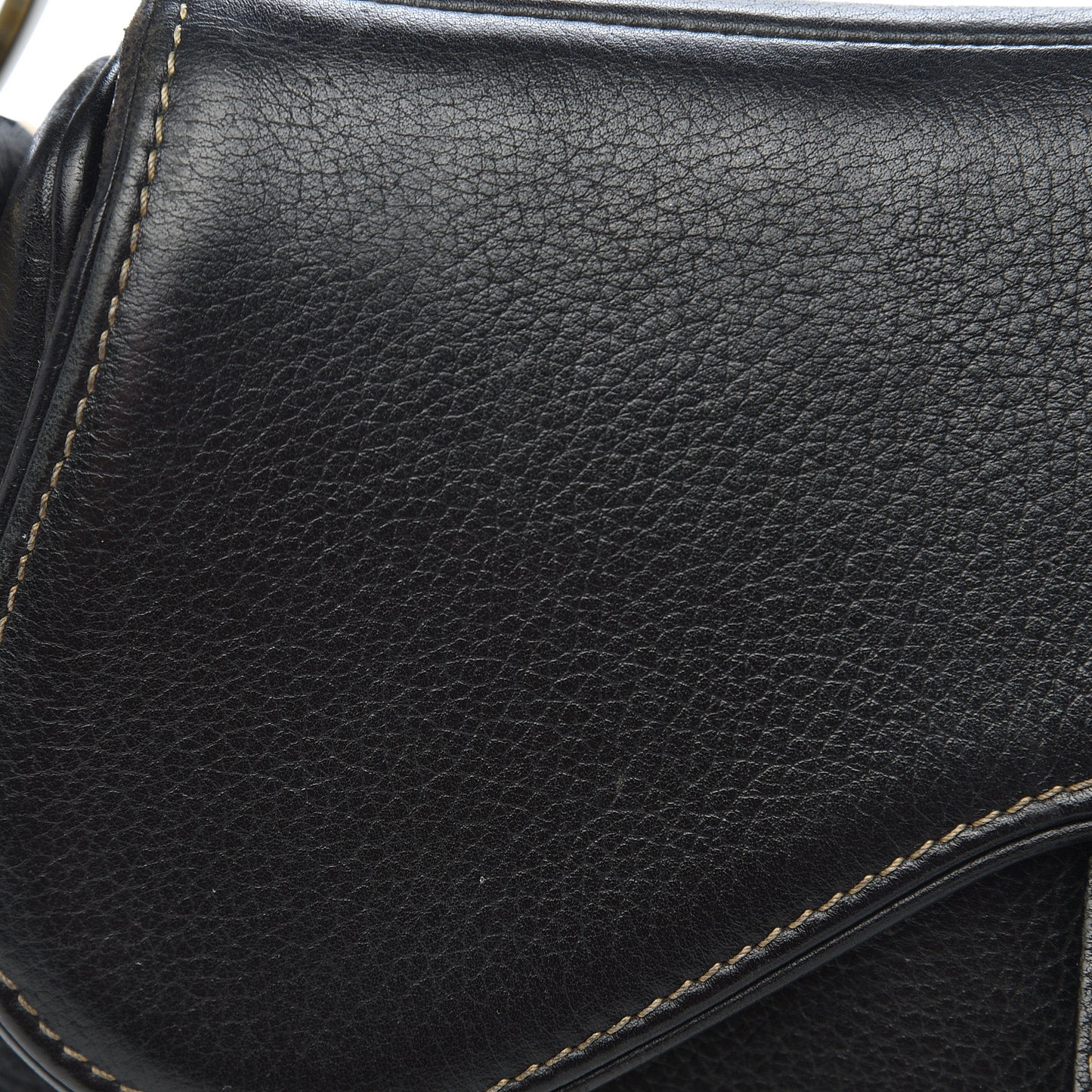 Calfskin Double Saddle Bag Black