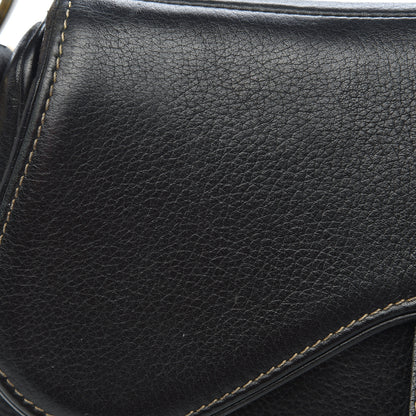 Christian Dior Calfskin Double Saddle Bag Black 9 of 14