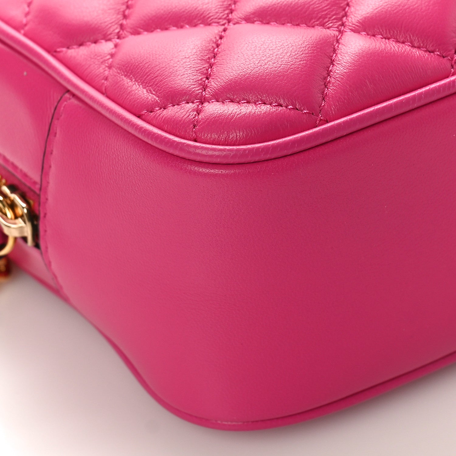 Versace Nappa Quilted Medium La Medusa Camera Bag Pink 7 of 8