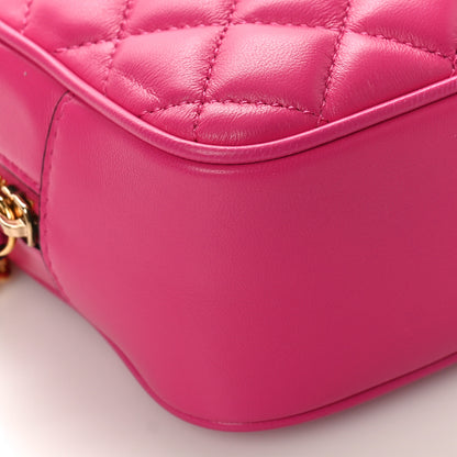 Versace Nappa Quilted Medium La Medusa Camera Bag Pink 7 of 8
